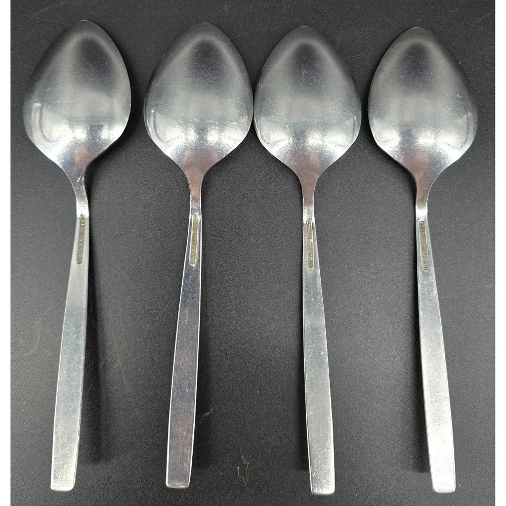 Set of 4 Oneida Profile ORLANDO Oval Soup Spoon 6.75